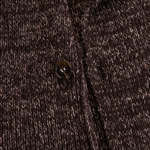 Brown Asymmetrical Zip Ribbed Knit Jacket