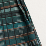 Women's Plaid Lapel Single-Breasted Shirt Maxi Dress