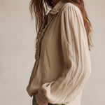 Victorian Ruffle Lace Zip Blouse