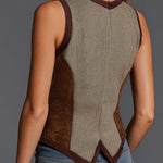 Vintage Bohemian Patchwork Suede Vest