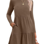 Zeagoo Womens Long Sleeve Fall Dresses with Pockets