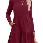 Zeagoo Womens Long Sleeve Fall Dresses with Pockets