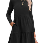 Zeagoo Womens Long Sleeve Fall Dresses with Pockets