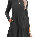Zeagoo Womens Long Sleeve Fall Dresses with Pockets