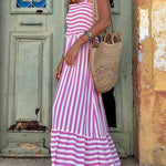 What A Dream Striped Smocked Maxi Dress