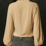 Casual Yellow Floral Embroidered Cotton Shirt