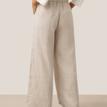 100% Linen Pocket Wide Leg Pants THALIA