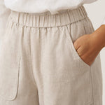 100% Linen Pocket Wide Leg Pants THALIA