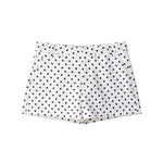 Polka Dot Print High-Waisted Wide-Leg Shorts