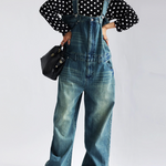Long Sleeves Loose Polka-Dot Heaps Collar T-Shirts Tops