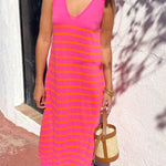Fine Line Fluid Knit Dress