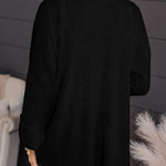Solid Color Textured Roll Tab Sleeve Shirt Jacket