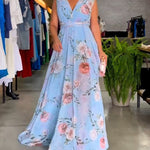 Venesa™ | Elegant Sleeveless V-neck Floral Print Dress