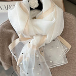 Sun-Protection Beaded See-Through Shawl&Scarf