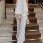 Tie Knot Shoulder Sleeveless Fringe Hem Top