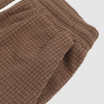 Men's solid color corduroy texture long sleeve + pants set
