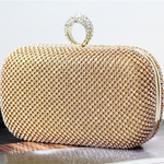 Margovil Sparkly Rhinestones Ring Clasp Evening Handbag