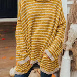 PERFECT TIMING STRIPE POCKETED TUNIC SWEATER