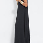 Elegant Is Eternal Knit Solid Color Sleeveless Slit Maxi Dress