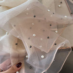 Sun-Protection Beaded See-Through Shawl&Scarf