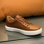 Enrique Woven Leather Sneakers