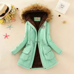 Therelle™ - Autumn/Winter Jacket with Hood, Embroidery, and Figure-Hugging Fit