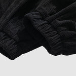 Men's Plaid Hooded Wool Blend Lapel Shirt Jacket Corduroy Casual Pants