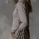 Vintage Patchwork Eco-Suede Blouse With Lace And Floral Prints