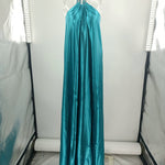 A-Line Loose Backless Solid Color Tied Halter-Neck Maxi Dresses