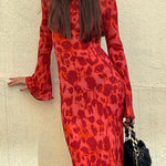 Margovil Bell Long Sleeves Floral Print Maxi Dress