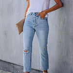 Margovil High Rise Distressed Ripped Skinny Jeans