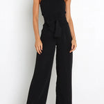 In Vogue Belted Pocketed Wide Leg Pants