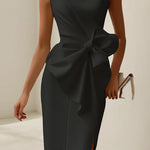 Margovil Sleeveless Bow Knot Waist Pencil Dress