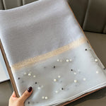 Sun-Protection Beaded See-Through Shawl&Scarf