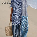 Women's Abstract Polka Dot Stripe Art Print Dress