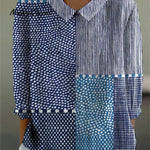 Women's Abstract Polka Dot Stripe Art Print Dress