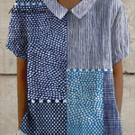 Women's Abstract Polka Dot Stripe Art Print Dress