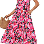 Women's Halter Neck Floral Print Vacation Dress