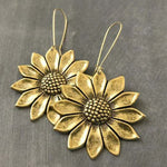 Western Vintage 3D Sunflower Earrings