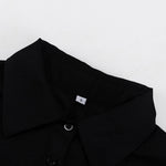 Bodycon Elasticated Waist Belted Buttoned Layered Solid Color Split-Joint Mini Dresses Shirt Dress