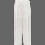 High Waisted Loose Elasticity Solid Color Split-Joint Pants Trousers