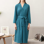 Comfortable Solid Bandage Thin Pajama Robe