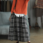 Artistic Retro Plaid A-Line Skirt