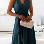 Tie Waist Wrap Maxi Dress