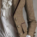 Vintage Tweed Houndstooth Tailored Blazer