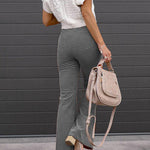 Margovil One Button Corduroy Flare Pants with Pockets