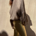 Dolman Sleeves Relaxed Fit Irregular Knitting Sweater