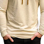 Men's Casual Color Block Pile Collar Long Sleeve T-Shirt