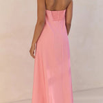 Margovil Strapless Color Block Loose Fit Maxi Dress