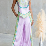 Elastic Waist Printed Wide Leg Pants